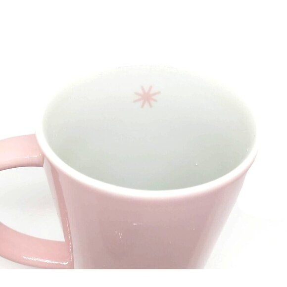 Davids Tea The Perfect Mug Cool Pink Starry Tree with Lid 12 oz White and Gold - Picture 5 of 9